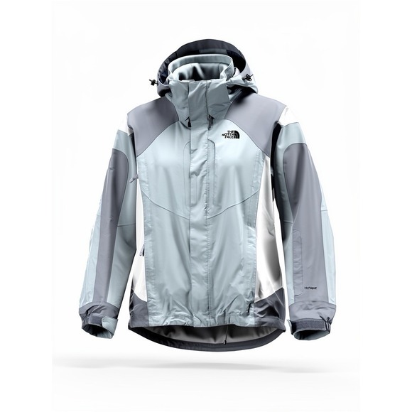 The North Face Jackets & Blazers - THE NORTH FACE HyVent Color Block Full Zip Windbreaker Jacket Vintage Small‎ EUC